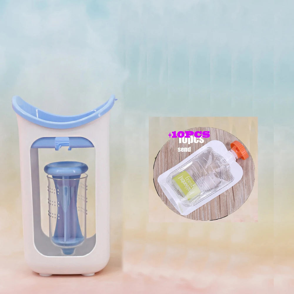 Squeeze&Go Press™ – La station propre & futée pour les purées maison