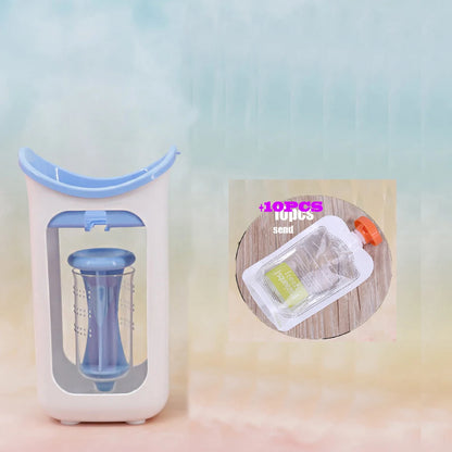 Squeeze&Go Press™ – La station propre & futée pour les purées maison