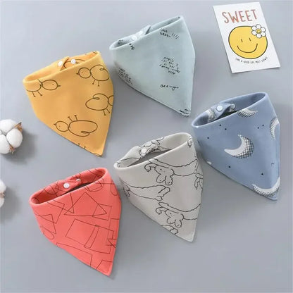DoudouBand™ – Bavoirs bandana bébé ultra-doux (lot de 5)