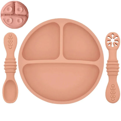 Assiette compartiment bébé | PortioBuddy™ - vue packaging et dimensions