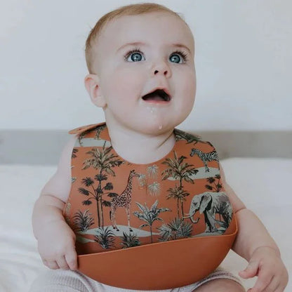 SafariCatch Bib™ – bavoir bébé silicone récupérateur & réglable