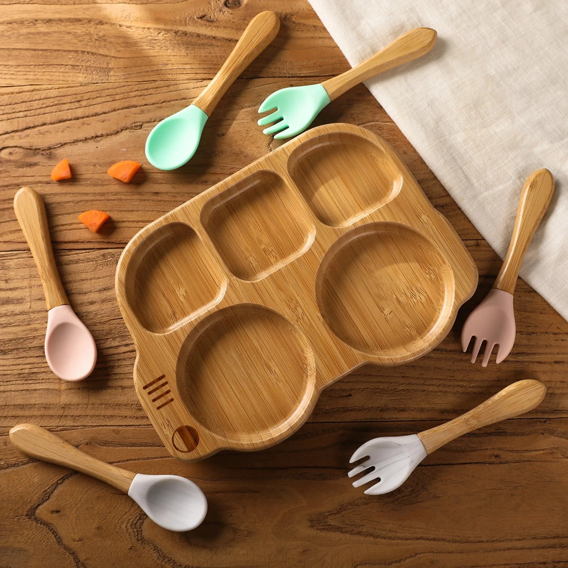 ASSIETTE BAMBOU BEBE | BAMBOOBUS™ - vue angle supplémentaire