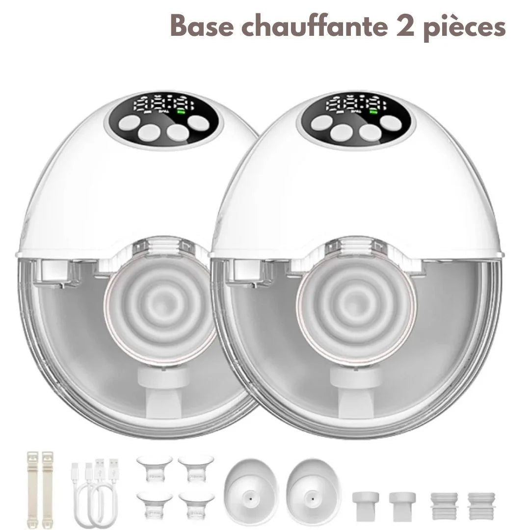 FreeWarm Duo™ – Tire-lait mains libres, double & chauffant - détail matière et finitions | Premiers Pas Sereins