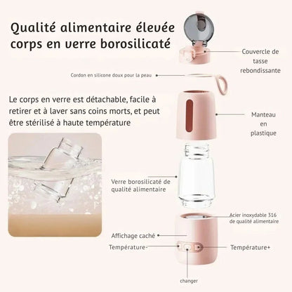 LactiGo™ ThermoCup – Chauffe-biberon nomade, sûr et élégant - coloris disponibles | Premiers Pas Sereins