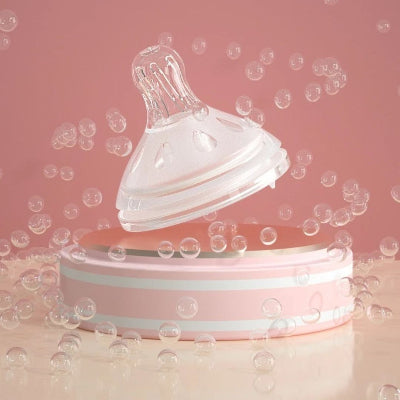 Tétine en silicone souple du biberon anti colique, sans BPA, conçue pour un confort de succion optimal.