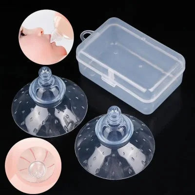 Nourrisson allaité avec un bout de seins en silicone souple, facilitant la succion et réduisant les douleurs mamelonnaires.