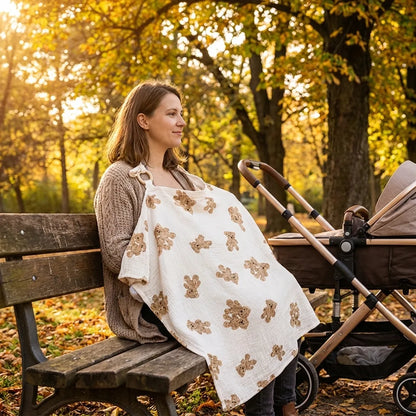 cape-pour-allaitement-lunette-grand-ours-usage-parc-automne