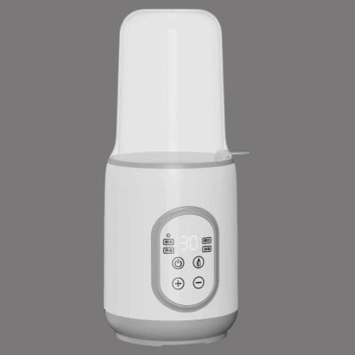 Chauffe biberon portable blanc avec affichage LED, modèle classique et neutre convenant à tous les environnements parentaux