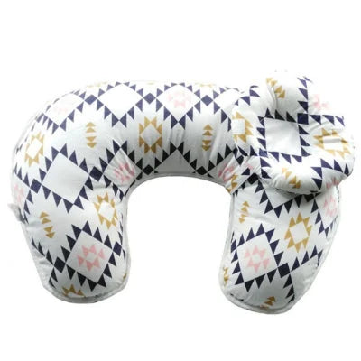 Coussin d’allaitement motif aztèque chic en forme de U avec mini oreiller assorti, idéal pour un soutien ergonomique pendant l’allaitement