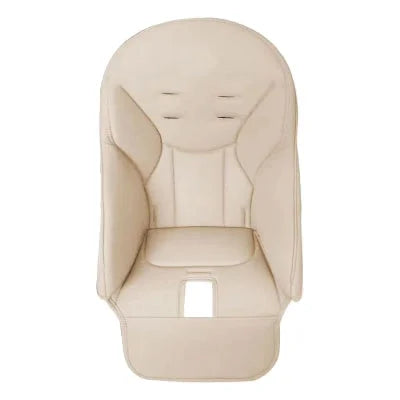 Coussin chaise haute bébé beige élégant et rembourré, housse chaise haute bébé confort lavable et universelle pour repas propres et confortables.