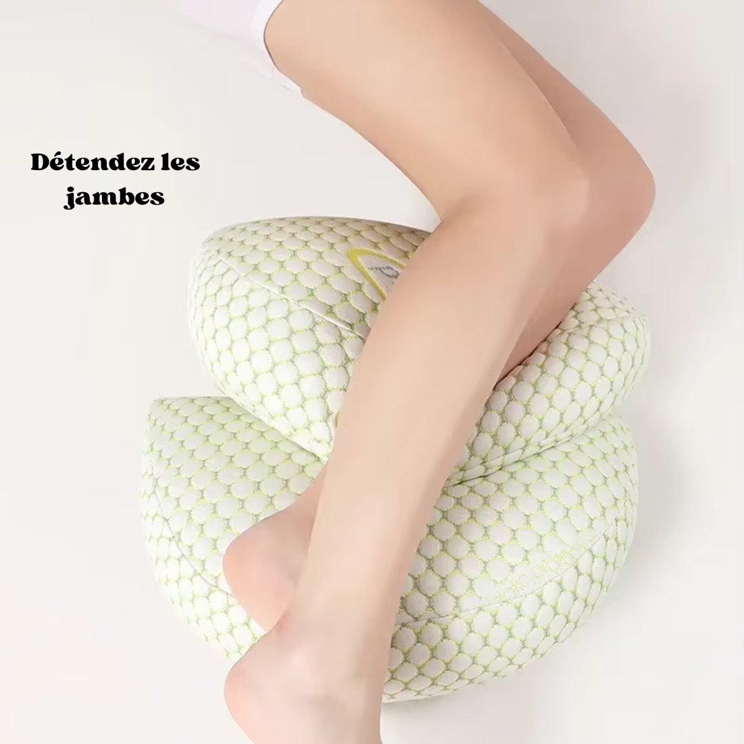 Coussin de grossesse doux et relaxant, pour se detendre les jambes