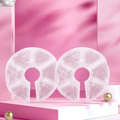 Coussinet d’allaitement en rose tendre, pour une touche de douceur tout en profitant des bienfaits thermiques.