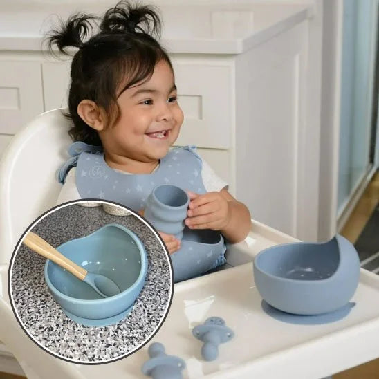 BabyGrip™ – Assiette pour bébé en silicone avec ventouse … - vue packaging et dimensions