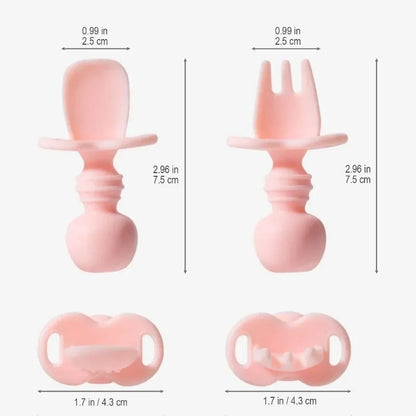 VentouBaby Trio™ – Assiette bébé ventouse avec couverts