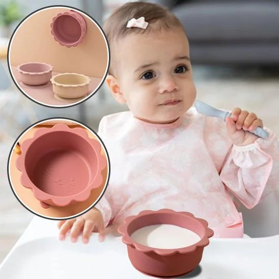 SavannaBowl™ – Bol pour bébé en silicone avec ventouse - mise en situation d'usage