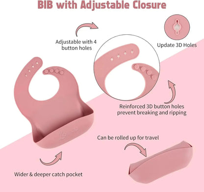 BabyMealKit™ – Coffret repas bébé silicone complet et évo… - vue packaging et dimensions