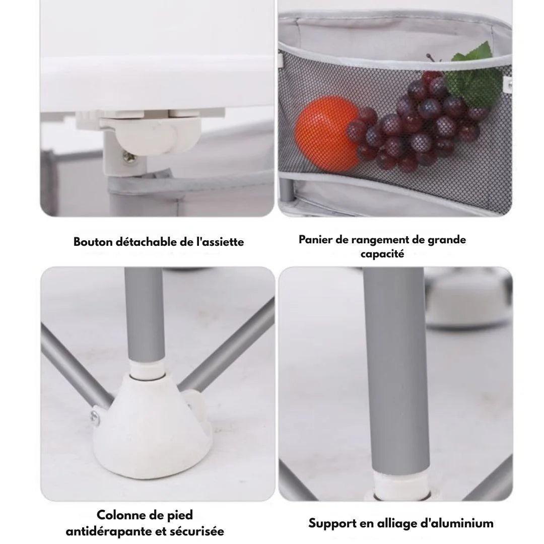 Réhausseur de chaise pliable | NomadeBoosti GoFold™ - détail matière et finitions