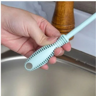 Poignée antidérapante du goupillon long et fin en silicone pour prise en main confortable