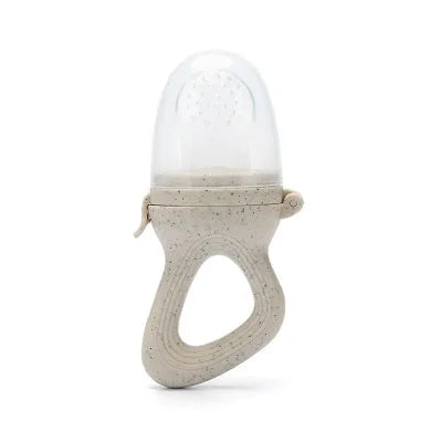 Grignoteuse bébé en silicone coloris beige, vue isolée