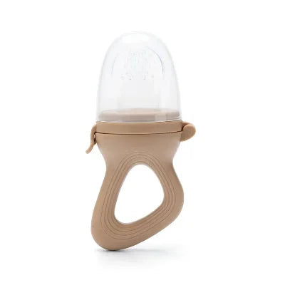 Grignoteuse bébé en silicone coloris sable, vue produit