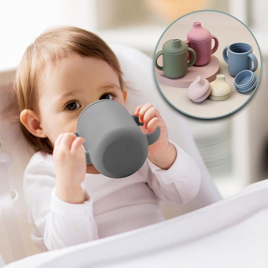 AquaGuard Duo™ – Verre anti fuite bébé à bec souple et poignées