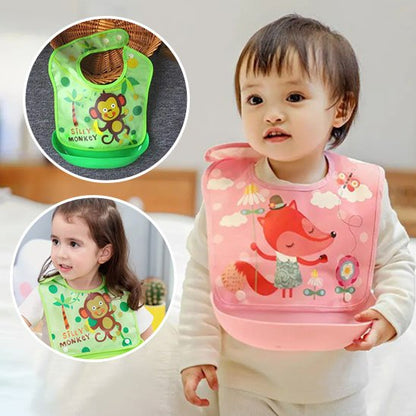 ÉcoBambino™ – Bavoir bébé imperméable à poche récupératrice