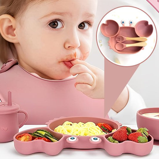 CrabFeast 9™ – Set de table bébé ludique et ultra-pratique