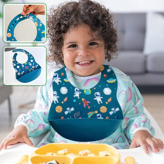 SafariCatch Bib™ – bavoir bébé silicone récupérateur & réglable