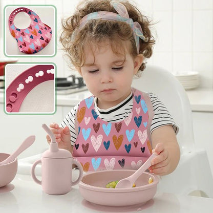 SafariCatch Bib™ – bavoir bébé silicone récupérateur & réglable