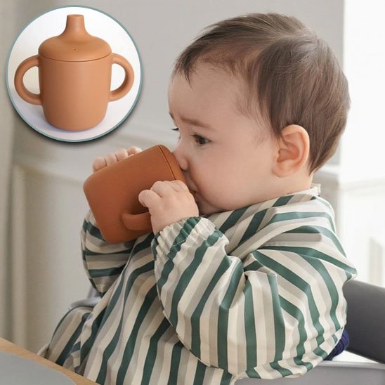 AquaGuard Duo™ – Verre anti fuite bébé à bec souple et poignées