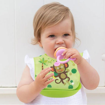 ÉcoBambino™ – Bavoir bébé imperméable à poche récupératrice