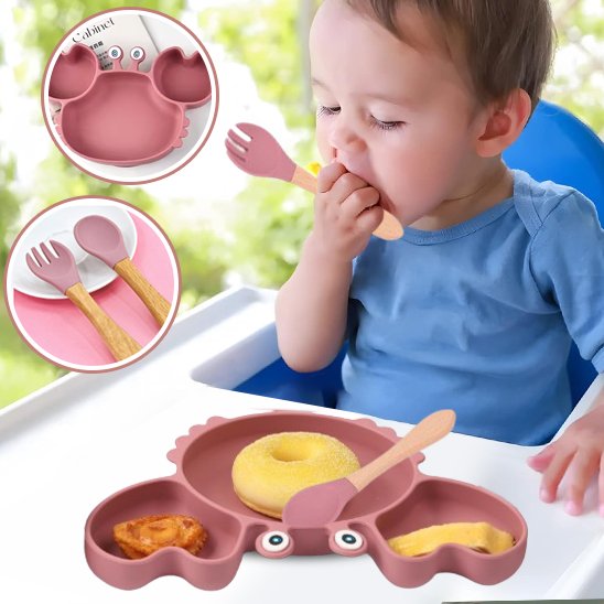 CrabFeast 9™ – Set de table bébé ludique et ultra-pratique