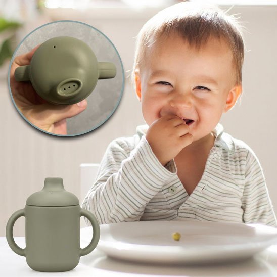 AquaGuard Duo™ – Verre anti fuite bébé à bec souple et poignées