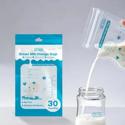 Lot de sachets conservation lait maternel avec système anti-fuite et fermeture hermétique, conçu pour une sécurité maximale.