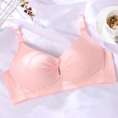 Soutien gorge d'allaitement rose clair, idéal pour un allaitement serein et un confort prolongé