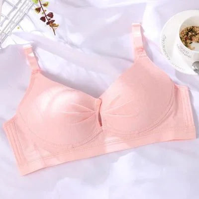 Soutien gorge d'allaitement rose clair, idéal pour un allaitement serein et un confort prolongé