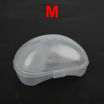 Étui rigide hygiénique avec deux bouts de seins en silicone, taille M, pour protéger les mamelons sensibles.