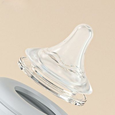 Tétine en silicone alimentaire souple imitant la succion naturelle pour un biberon en verre incassable