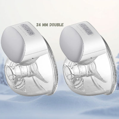 Tire lait électrique double téterelle de 24mm, compact et efficace, conçu pour une utilisation optimale en toute saison, avec une grande autonomie.