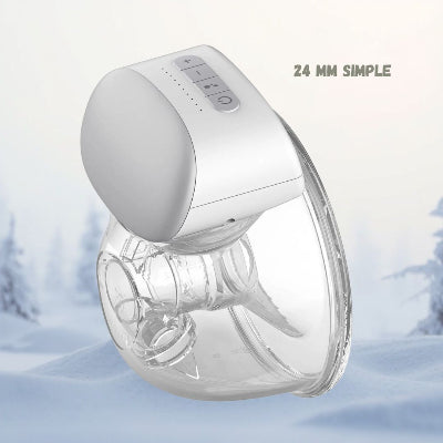 Tire lait électrique simple téterelle de 24mm, parfait pour les mamans recherchant discrétion et efficacité, même en déplacement pendant l’hiver.