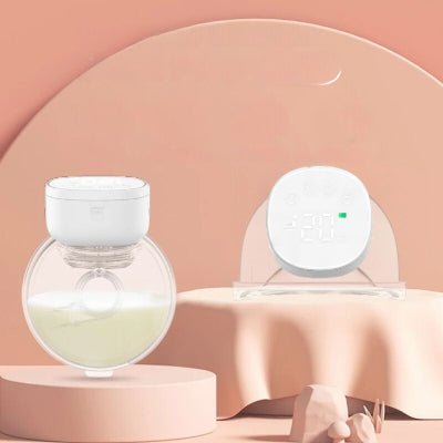 Tire ait portable blanc avec affichage LED et système anti-reflux, pour une expérience d'allaitement sereine.