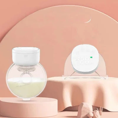 Tire ait portable blanc avec affichage LED et système anti-reflux, pour une expérience d'allaitement sereine.