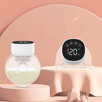 Tire-lait portable avec affichage LED et système anti-reflux, pour une expérience d'allaitement sereine.