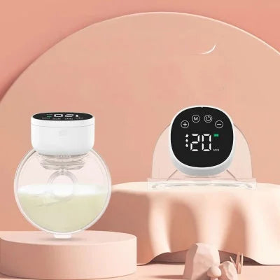 Tire-lait portable avec affichage LED et système anti-reflux, pour une expérience d'allaitement sereine.