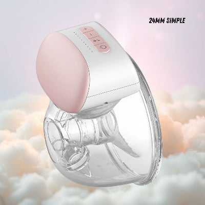 Tire lait main libre simple avec téterelle de 24mm, compact et ergonomique, idéal pour une extraction discrète et confortable en toute mobilité.