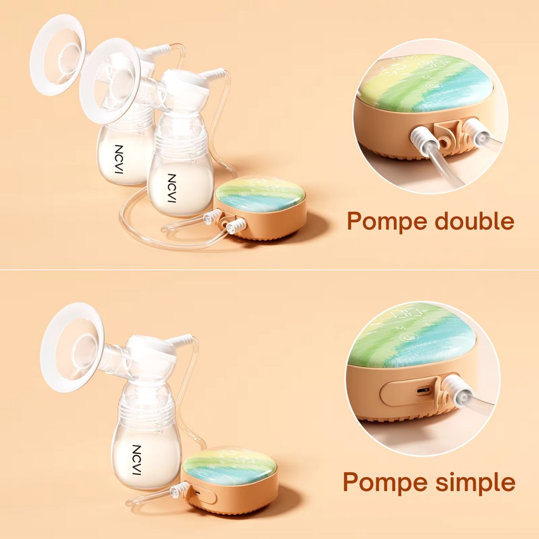 Tire-lait SerenityPump avec options de pompage simple et double pour une extraction efficace.