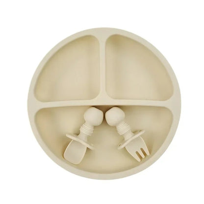 VentouBaby Trio™ – Assiette bébé ventouse avec couverts