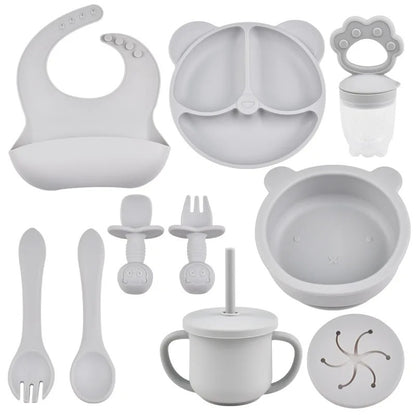 BabyMealKit™ – Coffret repas bébé silicone complet et évolutif