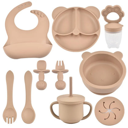 BabyMealKit™ – Coffret repas bébé silicone complet et évolutif